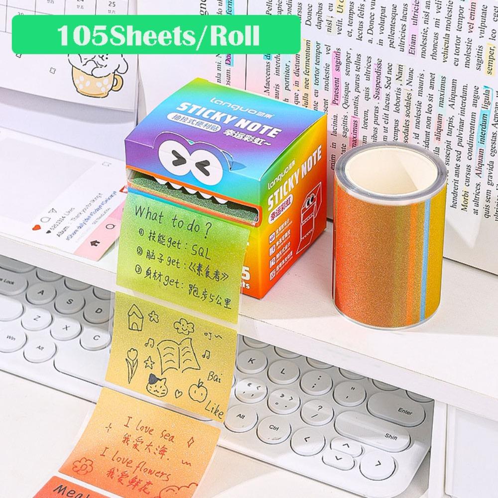 105 Sheets Cartoon Sticky Notes Pull Out Design Message Stickers  Office School Supplies Stationery