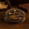 Brass Gilbert Son, 12.7 Cm Large Sundial Compass with Wood Box Anniversary Engraved Compass For Dad, Valentines Day Gift