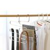 S Shape 5 Layer Pants Hanger Stainless Steel Space Saving Trousers Jeans Ties Wardrobe Organizer