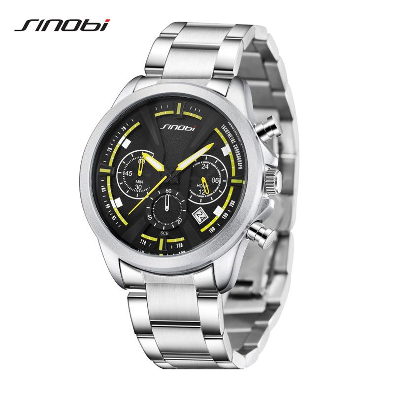 Sinobi Stainless Steel Multifunction Men s Business Quartz Watch 9921