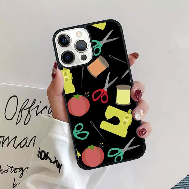 Sewing Scissors Coque Shell For iPhone 17 Air 15 16 14 13 12 Pro Max 11 Pro Max Plus Phone Case Cover