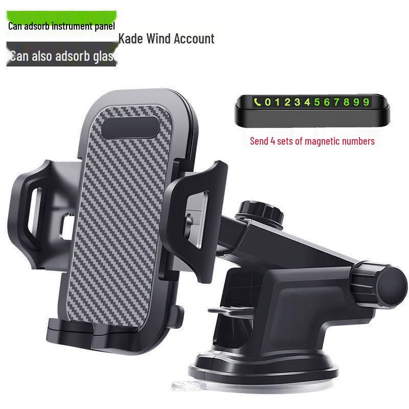 Retractable 360° Car Phone Holder with Suction Cup & Air Vent Mount