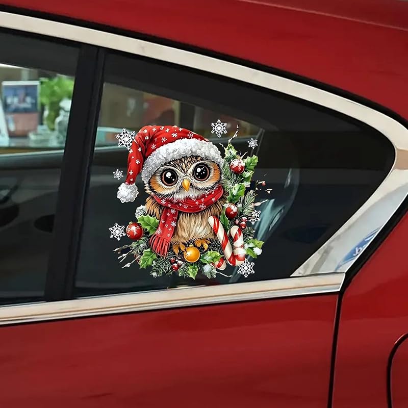 Santa Waving Hand Decal,3D Self-Adhesive Vinyl Sticker for Christmas, Polyvinyl Chloride Car & Window Cling, Suitable for Glass, Metal, Ceramic