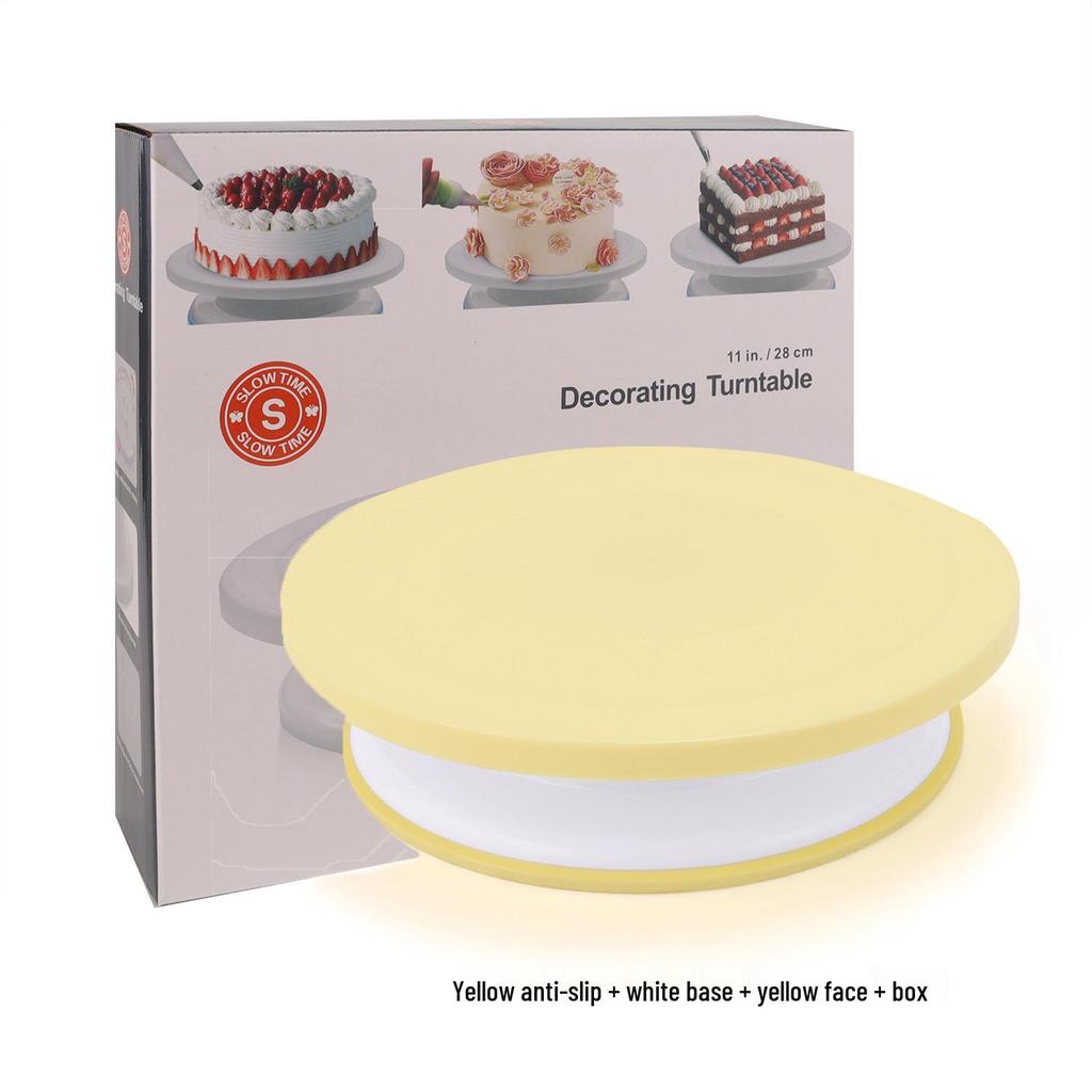 360° Rotating Cake Decorating Turntable - PP Plastic Tools for Cake Decoration