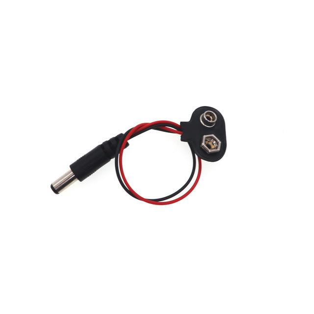 5Pcs T-Type I-Type 9V Battery Snap 15cm Lead Wire Connector Battery Clip Cap