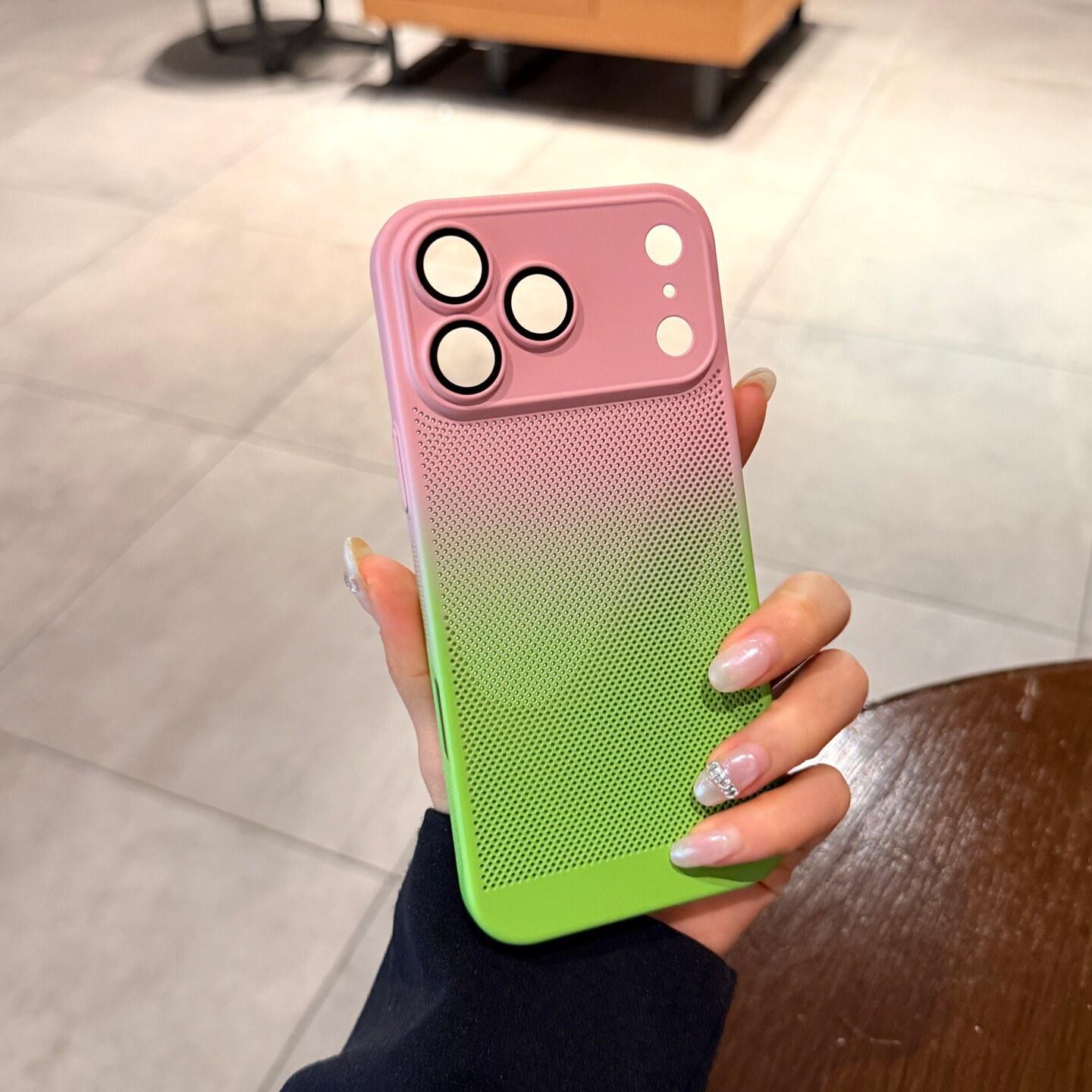 Apple 17 ProMax Gradient Heat Dissipation Phone Case with Lens Film 17