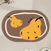 Cartoon fruit bathroom anti slip mat, bathroom absorbent foot mat, easy to maintain for home use, diatomaceous earth floor mat