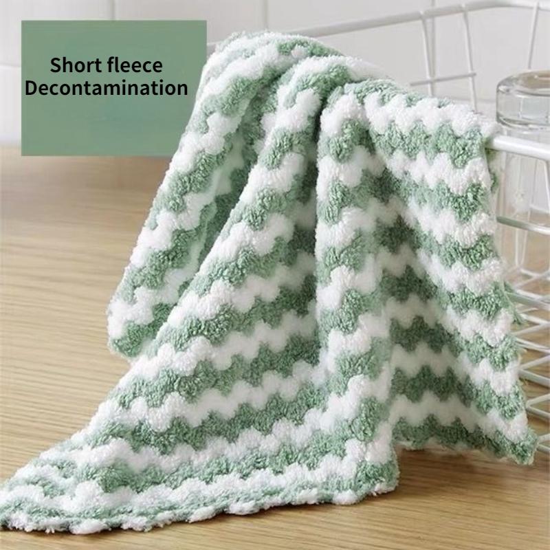 5 unids/set de trapos de cocina, suministros de limpieza de cocina, toallas de limpieza gruesas absorbentes para el hogar