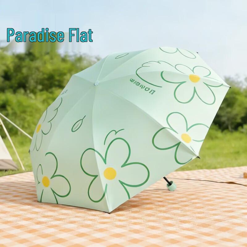 Tiantang Automatic Floral UV Protection Straight Sun Umbrella