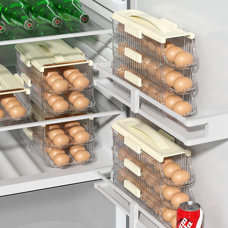 Food-Grade Sealed Egg Storage Box - Refrigerator Door Organizer
