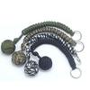 Outdoor Security Protection Black Monkey Fist Steel Ball for Girl Bearing Self Defense Lanyard Survi