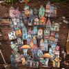 15 pcs Vintage Strange hut Architecture Hard card sticker Creativity Decorative Stick Labels Diy Diary Scrapbooking Supplies