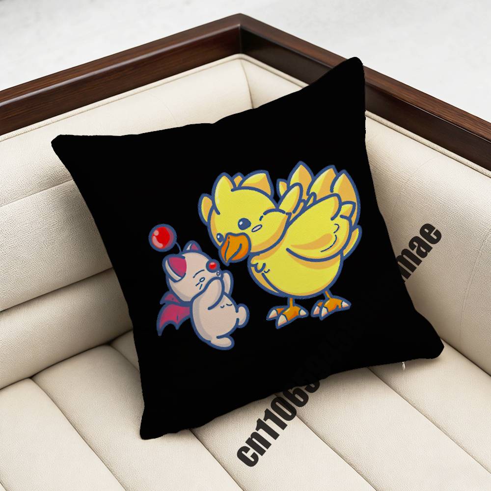 For M-Moogle C-Chocobo V-Vivi Throw Pillow Case Sham 45X45Cm 35X35Cm Square Bedroom Pillowcase Cushion Cover