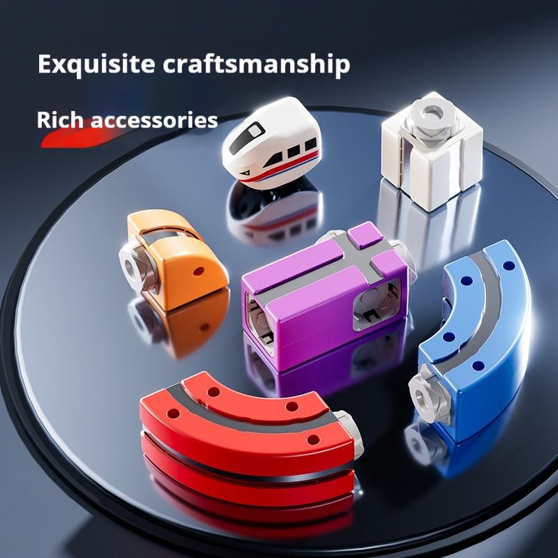 New EverChanging Magnetic Track Cube Educational HighSpeed Train Toy Diy NonRemote Rail Car Xmas Gift
