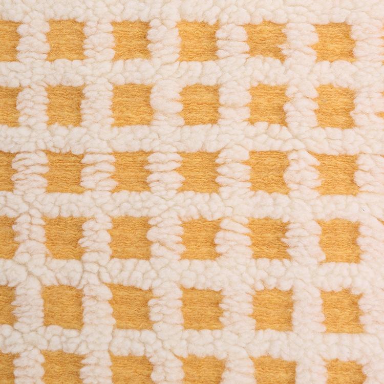 45x50 ס"מ ג'קארד 100% פוליאסטר בד פליז טלה חם לתפירת בטנת בגדים חומרים ליצירה בעבודת יד מעיל חורף תיק כובע