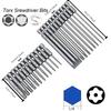 Hex Shank Torx Security Head Screwdriver Drill Set 4 Inch Length S2 Steel Torx Screwdriver Bit Set 11/12pcs Torx Head 1/4 Inch
