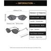 Metal Diamond-shaped Frame UV400 Sunglasses Unisex INS Style Anti-ultraviolet Daily Sun Glasses Fashion Wear Take