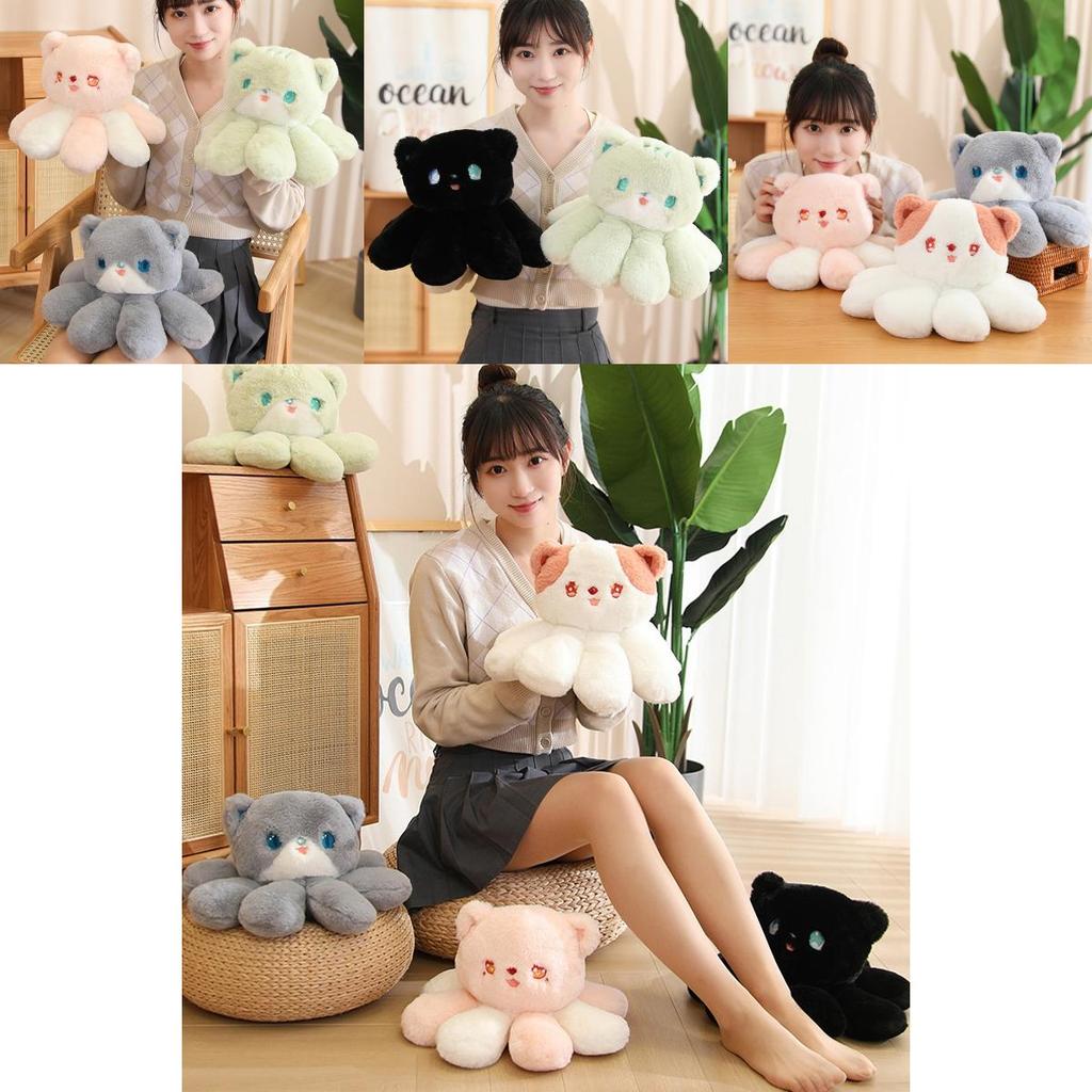 Niedliches Jellycat Katze Plüschtier Weiches Stoffkissen Oktopus Puppe Heimdeko Kindergeschenk