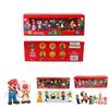 Sześcioelementowy zestaw figurek akcji Super Mario Bros z Luigi, Yoshi i grzybami kolekcjonerskimi dla dzieci
