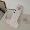 Miu Style Slouch Socks: Summer Thin Fabric Ballet Half-Leg Warmers with Heel for Slippers