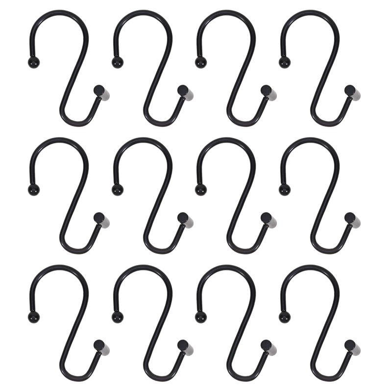 12PCS/Box S Shaped Hooks Multifunctional Stainless Steel Hanging Hook Hanger For Kitchen Bar Bathroom Bedroom Storage Tool