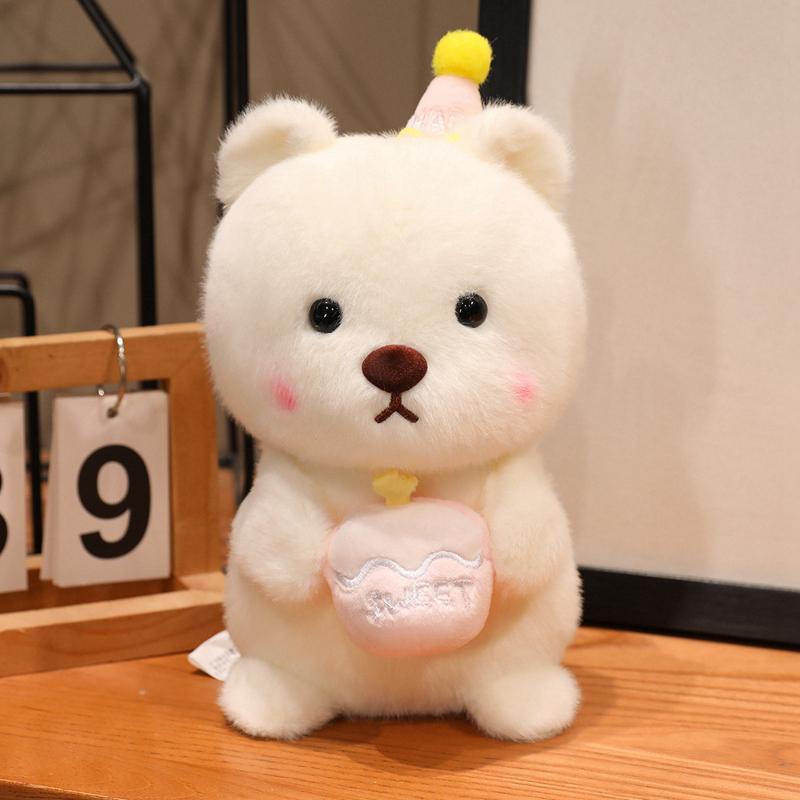 Cute Animal Series Doll Cake Bear Joke Bear Lucky Cat Groundhog Bee Flying Pig Doll Stuffed Animal Plush Toy Classic Gift