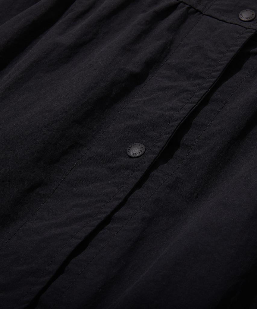 Penfield Open Collar Waist Adjustment Shirred Dress Black_Fs2Ws02F