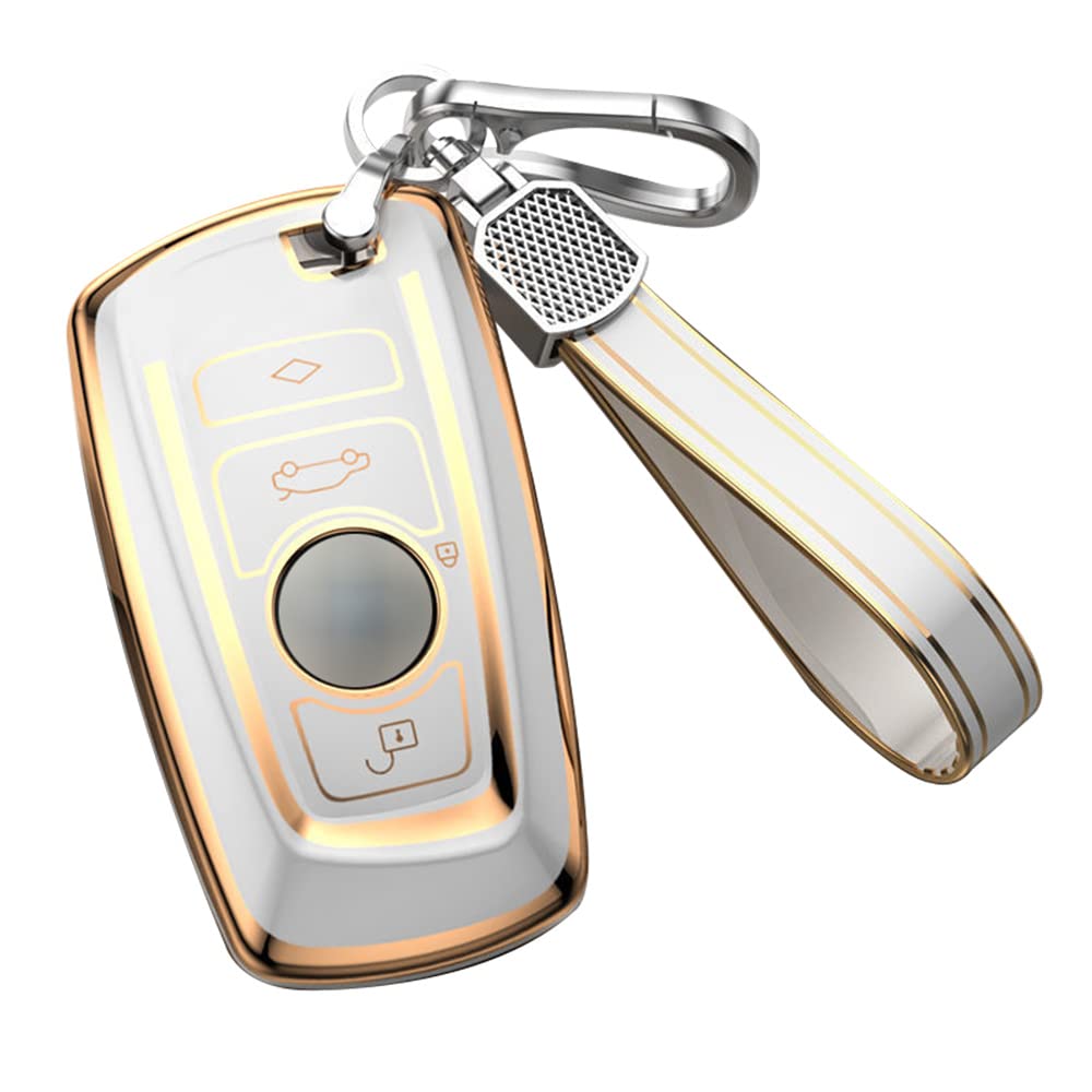 

KUNIO BMW Smart Key Case Key Cover Key Cover Key Holder Anti-Scratch Anti-Drop Fit белый