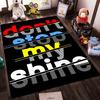 "Modern Black Carpet with 'Don't Stop My Shine' Text Design" Suitable for use as an anti-slip for living room bedroom sofas
