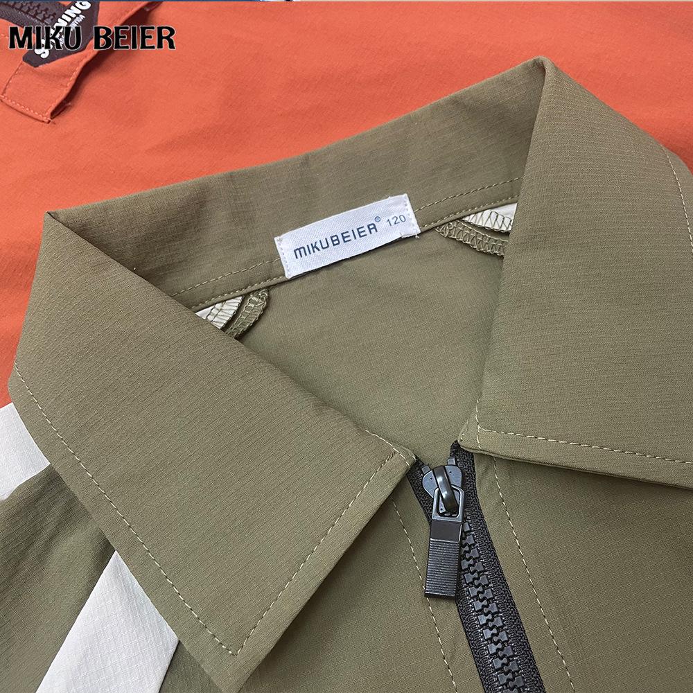 Children's Trendy Color Block Polo Shirt, Short Sleeve, Breathable Casual Top for Middle and Big Kids