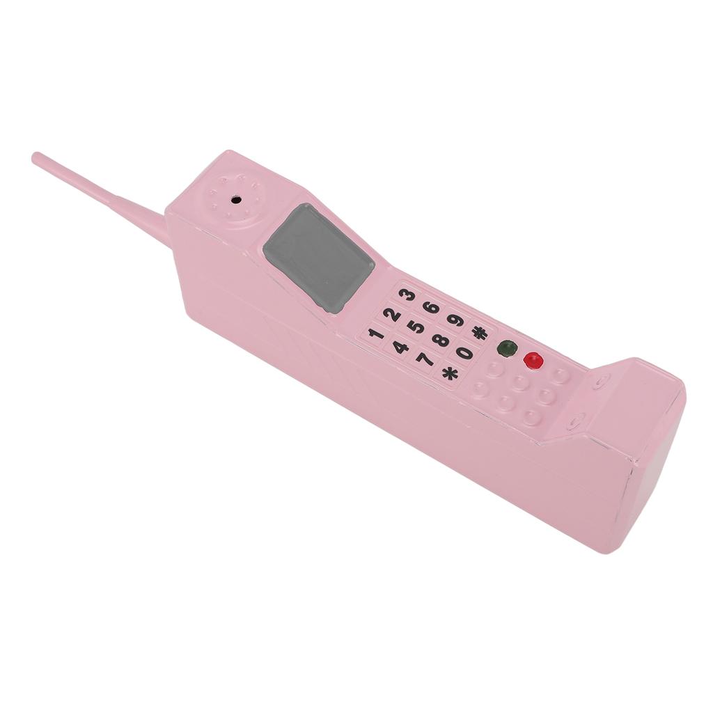 Retro Mobiltelefon Järn Gammaldags Mobiltelefon Mall Dekoration för Fotografering Rosa