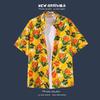 Hot-selling Couple Flower Shirt South East Asia Style Hawaiian Beach Wear Loose Casual Jacket Spot