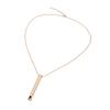 Anxiety Breathing Necklace for Meditation Stress Relief Stainless Steel 6cm Pendant Calming Mindful Necklace Rose Gold