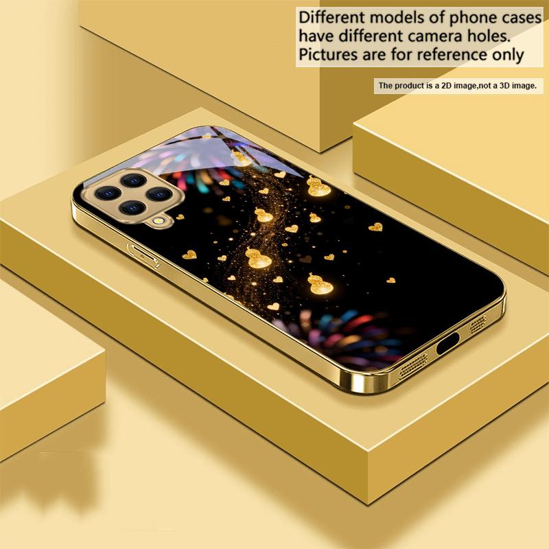 

Multiple golden gourds For Samsung A73 A72 A71 A42 A56 A55 A54 A53 A52s A52 A51 A36 A35 A34 A33 A32 A16 Golden glass phone case Galaxy A73 5G