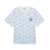 MLB T Shirts Unisex Multicolor Crew Neck Moderate Straight Fit 3ATSM2033-50WHS