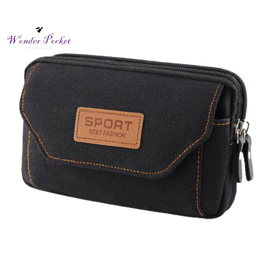 

Удобный поясной кошелек-органайзер, водонепроницаемый, большой емкости A чёрный