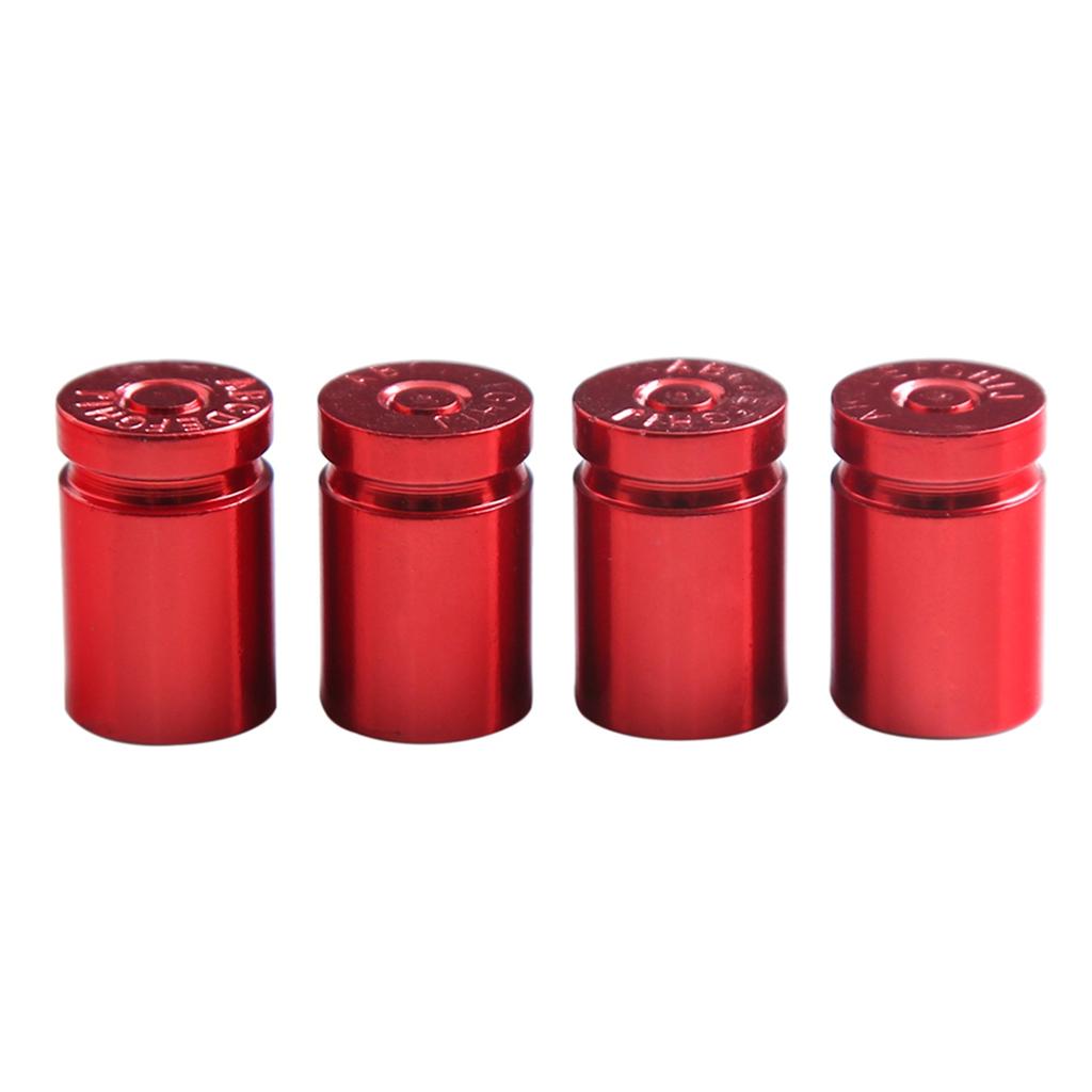 4Pcs Tire Valve Stem Cover Caps Aluminum Car Wheel Air Pressure Valve Cap Shell Dust Cap for Automotive Motorcycles