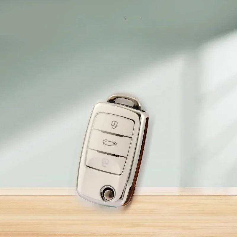 Car Key Cover For Volkswagen Vw Polo Tiguan Passat Golf Jetta For Skoda Octavia Mk6 B5 B6 B7 Lavida Auto Tpu Accessories