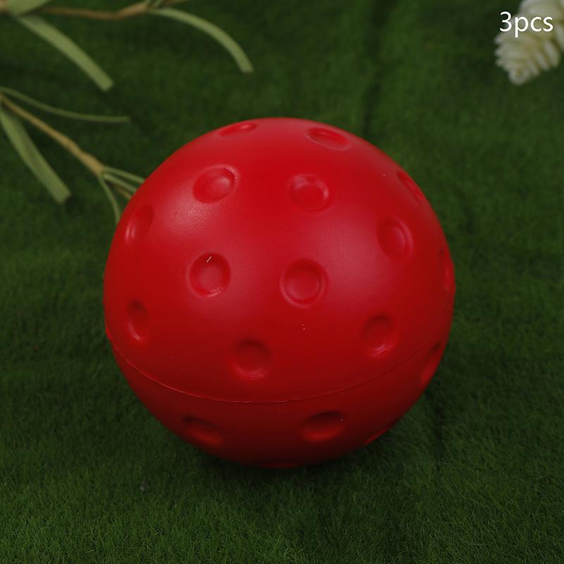 1/3pcs 74mm Training Paddle Ball Durable Indoor Pickleball Balls PU Foam Pickleball Soft Silent For Competition And Practice