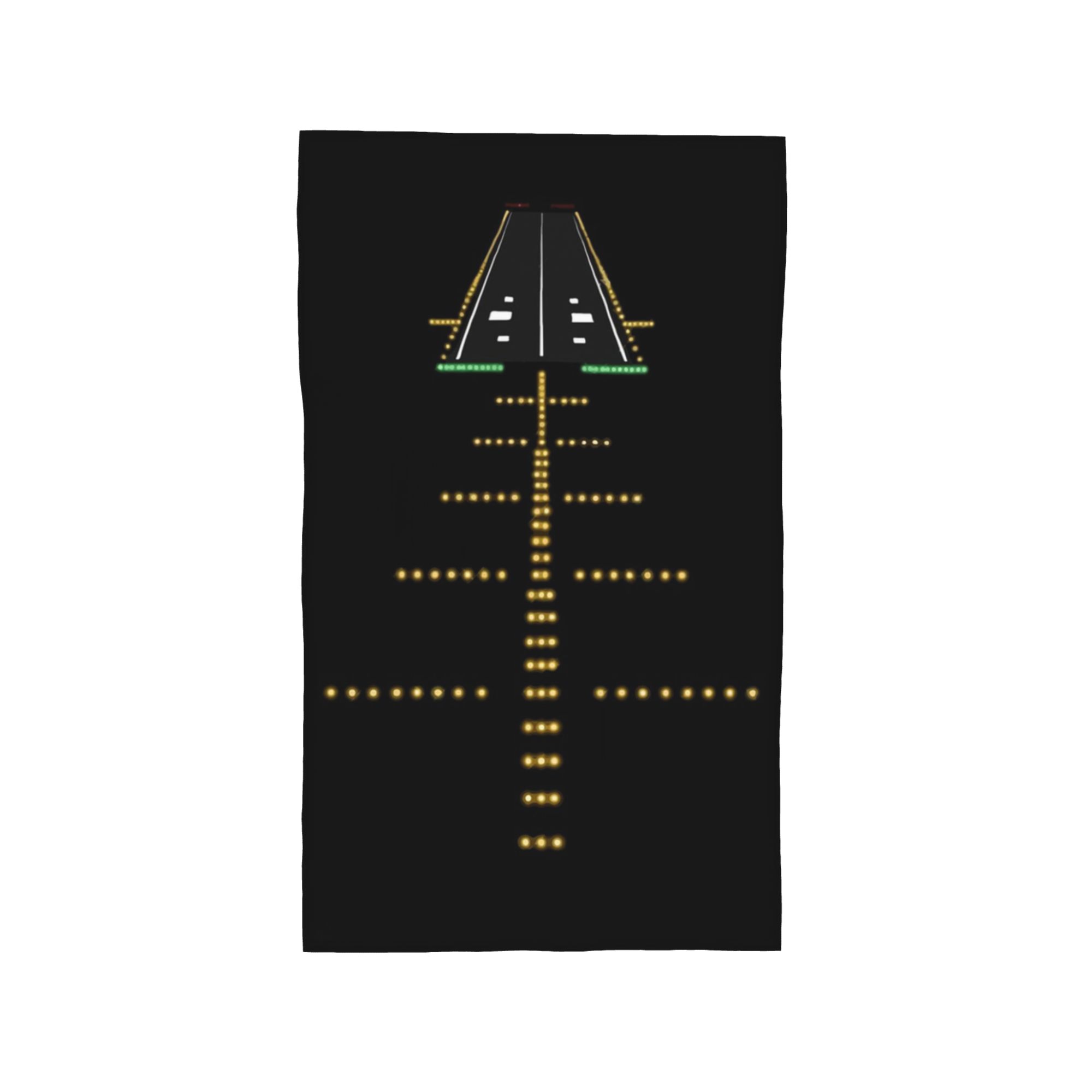 

Runway Night View Aviation Airport Lights Soft Face Towel Quick Dry Pool Bath Cotton Towels Absorbent W40*H60(CM)