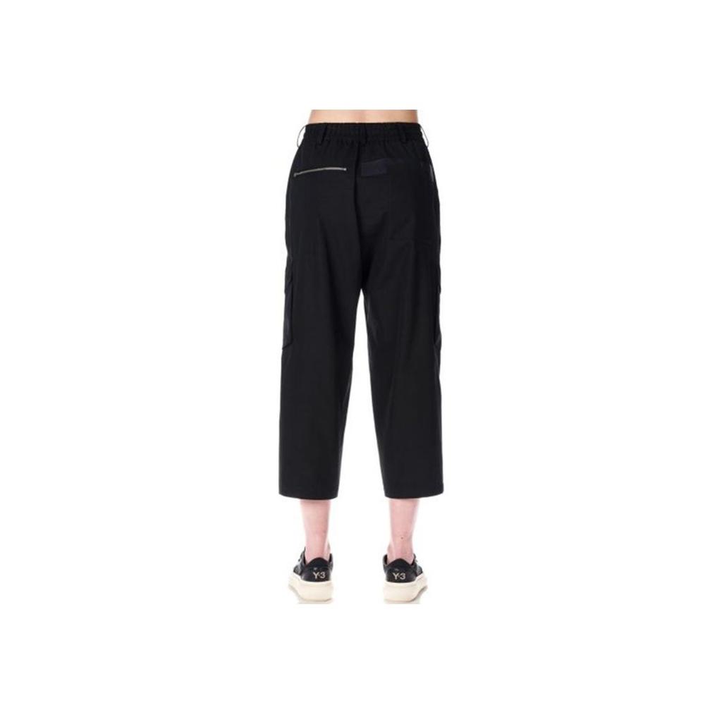 Y-3 Solid Color Minimalist Drawstring Casual Long Pants Unisex Pants Black H63076