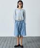 Nigaennikol Washed Banding Burmuda Denim Pants_Sky Blue