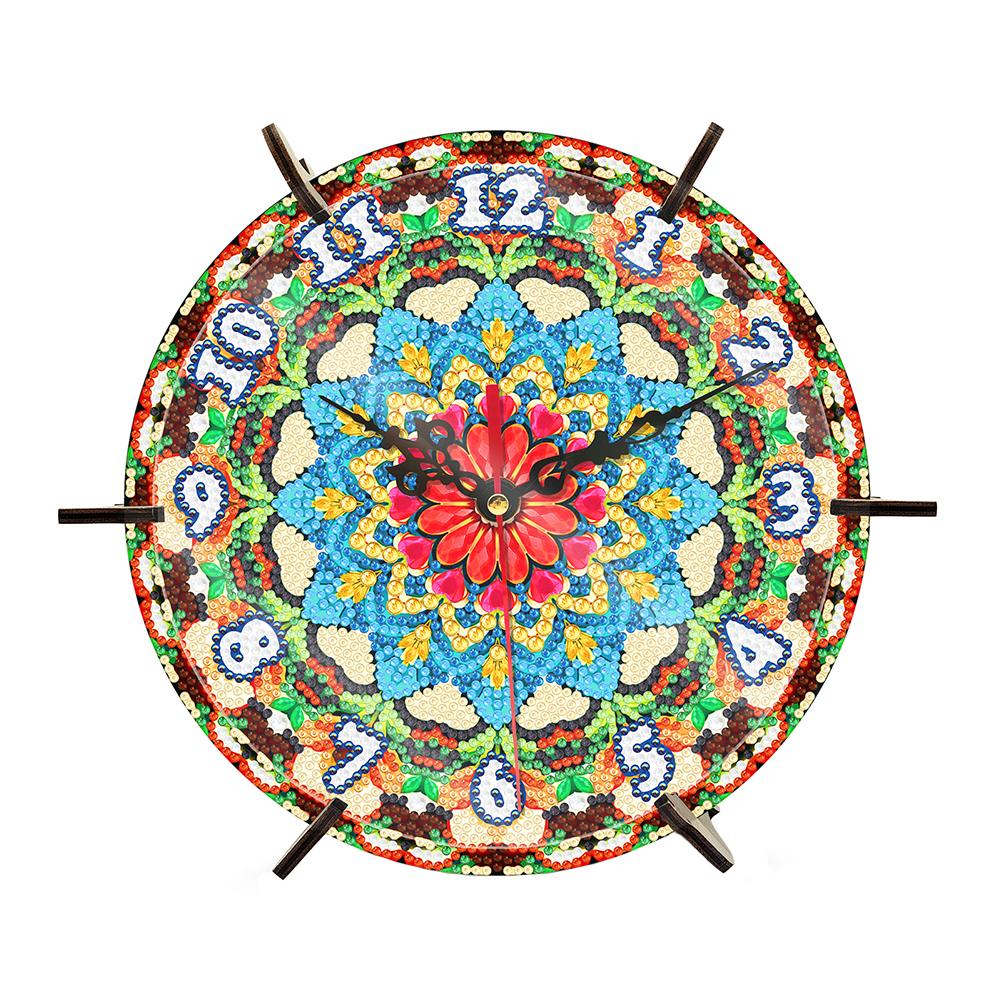 2D DIY Diamantmalerei Uhr Kunsthandwerk Mosaikmalerei Uhr Kunsthandwerk Funkelnde Kristall Diamant Uhr Kreatives Bastelprojekt