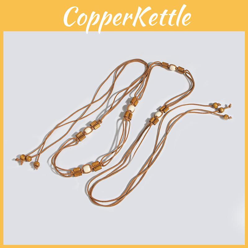 Bohemian Waist Rope Belt With Knotted Closure For Artisanal Ethnic Style Outfits