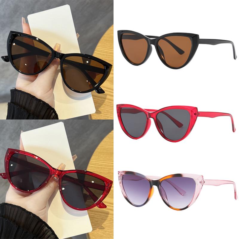 Car Sun Glasses 3pcs Fashion Cat Eye Large Frame Sunglasses Women Classics Square Brand Designer Driving Sunscreen Goggles