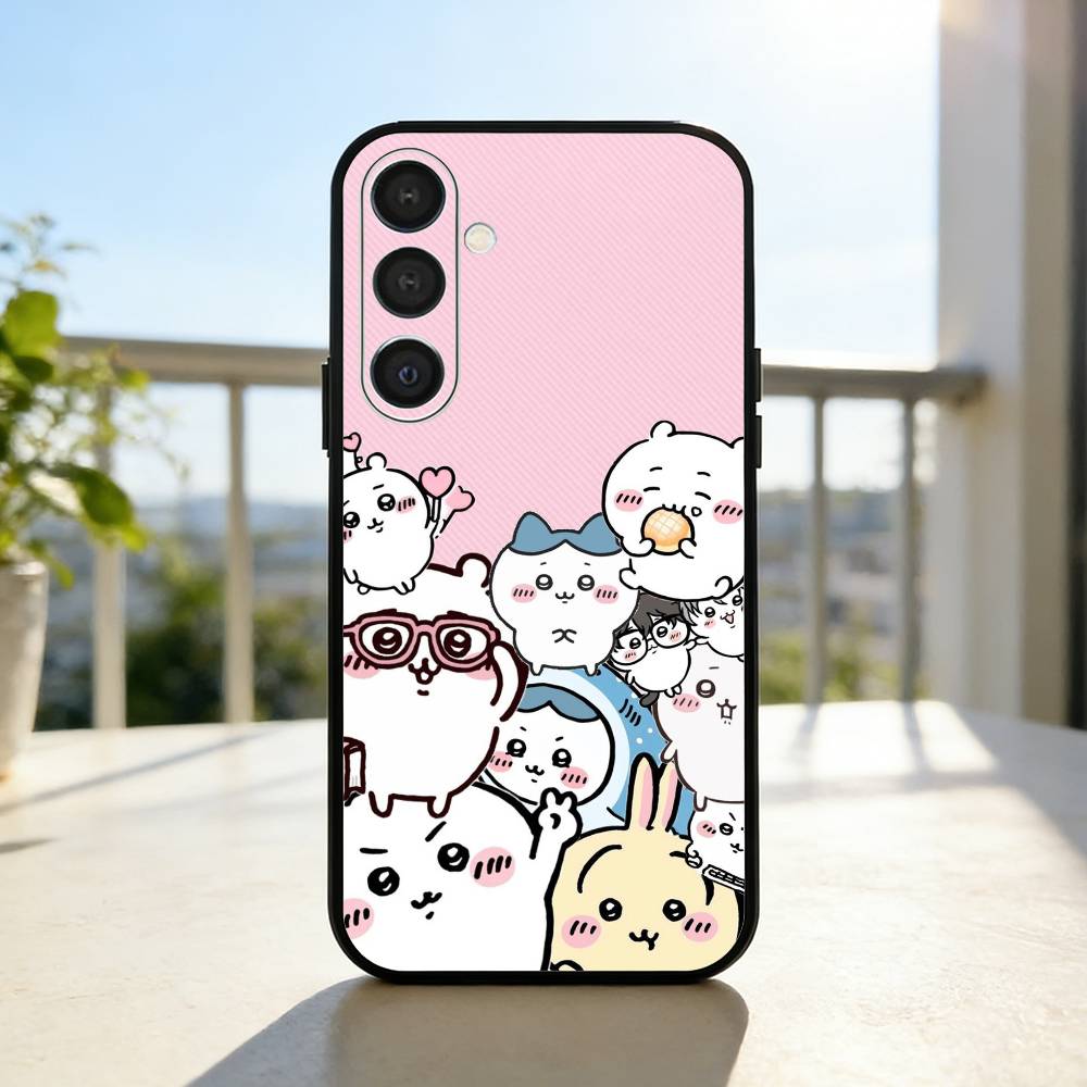 Cute C-C-Chiikawas Phone Case For Samsung A73,72,71,53,52,51,22,91,80, Soft Black Cover