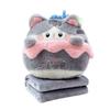 Cute 3 in 1 Quilt Pillow Multifunctional Soft Texture Animal Pillow Cartoon Design Fluffy Material Sleeping Pillow Winter Season