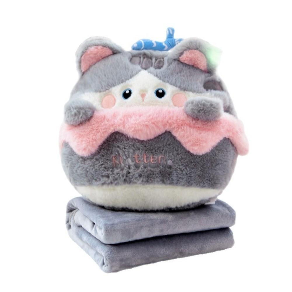 Cute 3 in 1 Quilt Pillow Multifunctional Soft Texture Animal Pillow Cartoon Design Fluffy Material Sleeping Pillow Winter Season