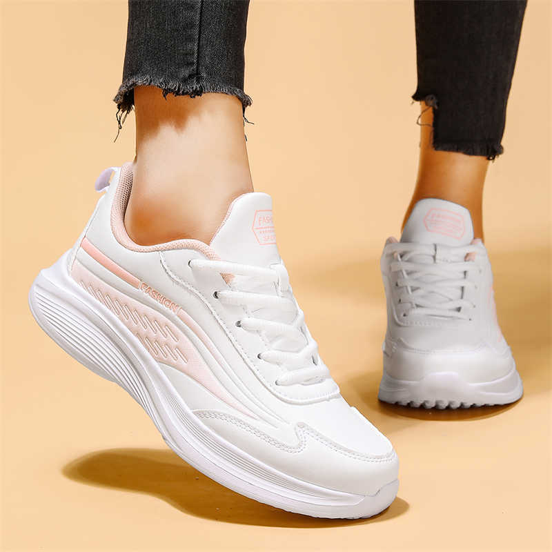 Normal Leather Road Home Shoes Woman Mary Jane Beige Women's Boots Brown Women Sneakers Sports Newest Outings Sneeker Choes
