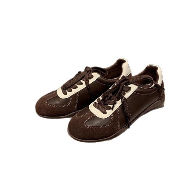 Retro Lace-up Color Matching Inner Heightening Thick Bottom Women's New Versatile Sports and Leisure